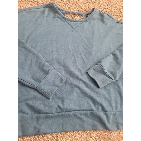 Nike Dry Versa Open Cage Back Lounge Sweatshirt Blue XXL 2XL Wmn LS Lagenlook - Picture 2 of 13